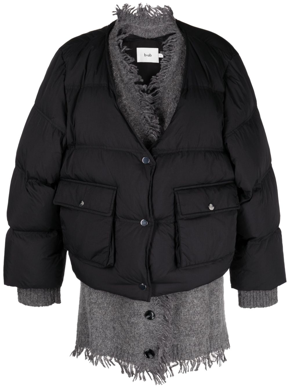 b+ab Daunenjacke im Layering-Look - Schwarz von b+ab