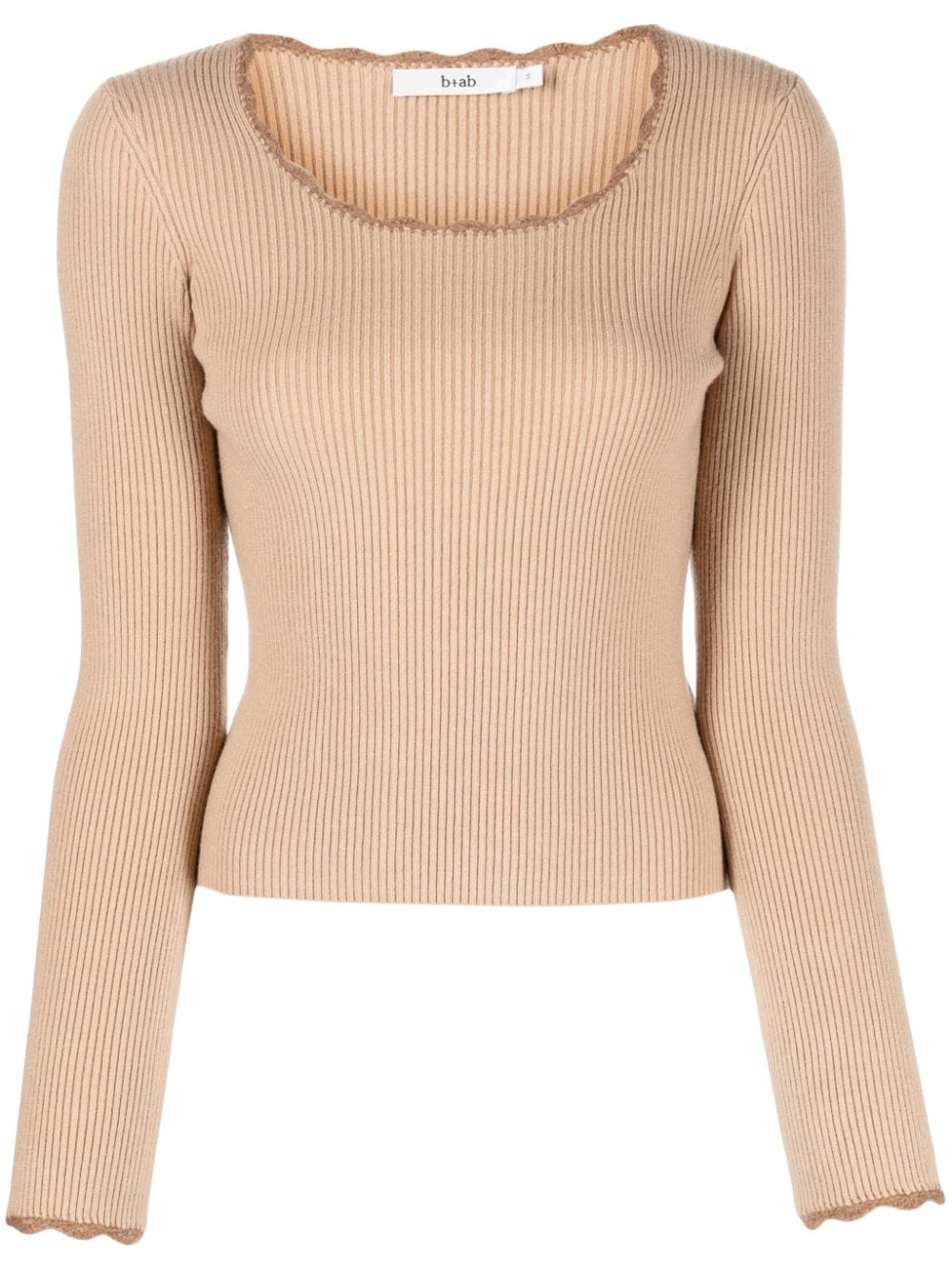 b+ab Gestrickter Pullover - Nude von b+ab