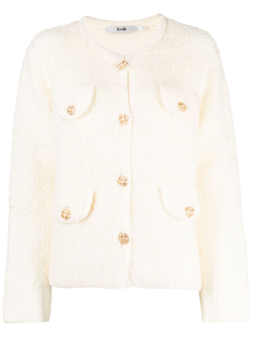 b+ab Texturierter Cardigan - Nude von b+ab