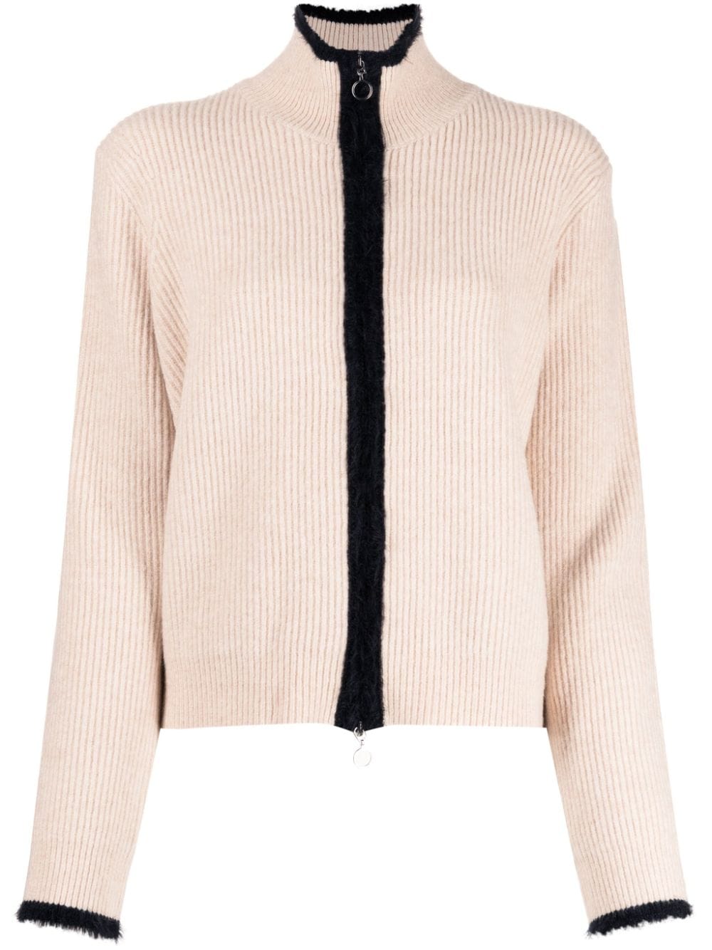 b+ab Gerippter Cardigan mit Reißverschluss - Rosa von b+ab