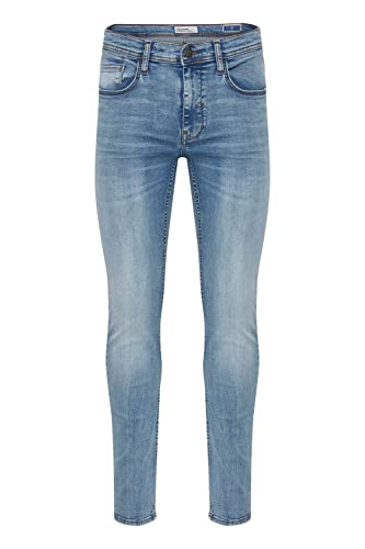 Blend BHJet Herren Jeanshose Hose mit Eingrifftaschen Gürtelschlaufen Stretch Baumwollmischung Slim fit, Größe:W36/32, Farbe:Denim bleach blue (200288) von b BLEND