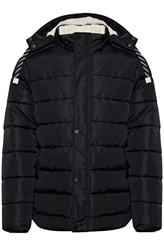 Blend 20712470 BHOuterwear Herren Winterjacke Herrenjacke Jacke gesteppte Winterjacke mit Kapuze und Teddyfutter Regular Fit, Größe:2XL, Farbe:Black (70155) von b BLEND