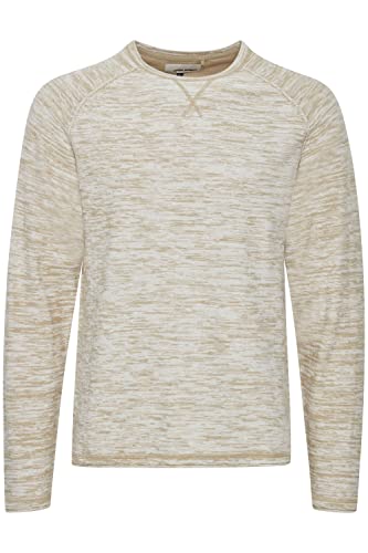Blend 20714335 Herren Strickpullover Feinstrick Pullover mit Rundhalsausschnitt O-Neck Meliert, Größe:L, Farbe:Crockery (161104) von b BLEND