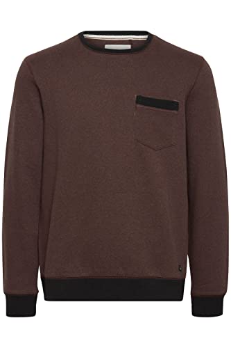 Blend 20714592 Herren Sweatshirt Pullover Pulli mit Rundhalsausschnitt O-Neck Brusttasche, Größe:L, Farbe:Java (191016) von b BLEND