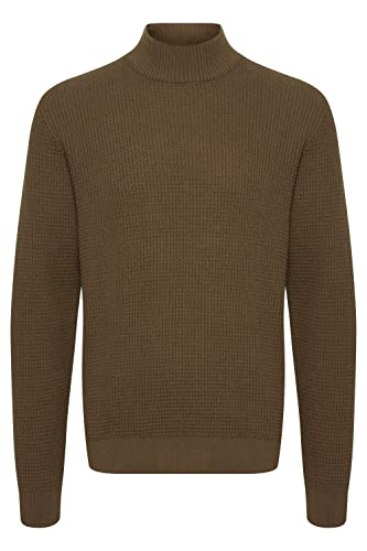Blend 20714631 Herren Strickpullover Feinstrick Pullover mit Rollkragen Struktur-Strick, Größe:2XL, Farbe:Teak (190617) von b BLEND