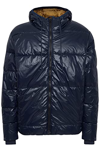 Blend 20714699 Outerwear Herren Winterjacke Herrenjacke Jacke glänzende Winterjacke mit Kapuze und elastischen Enden Regular Fit, Größe:2XL, Farbe:Dress Blues (194024) von b BLEND