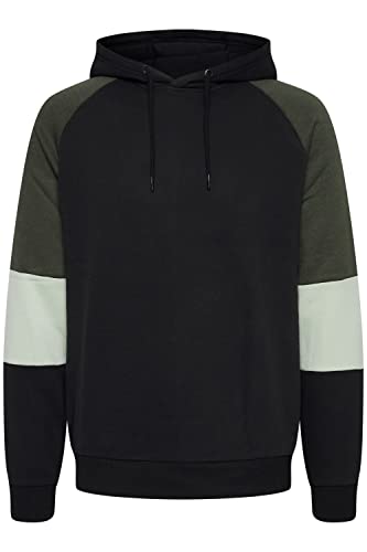 Blend 20714872 Sweatshirt Herren Kapuzenpullover Hoodie Pullover mit Kapuze Color Black Design, Größe:2XL, Farbe:Black (194007) von b BLEND