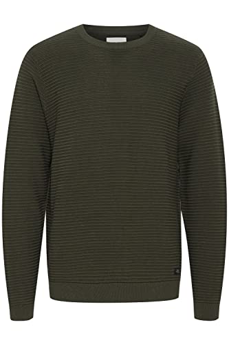 Blend 20715005 Herren Strickpullover Feinstrick Pullover mit Struktur Rundhalsausschnitt, Größe:3XL, Farbe:Deep Depths (190413) von b BLEND