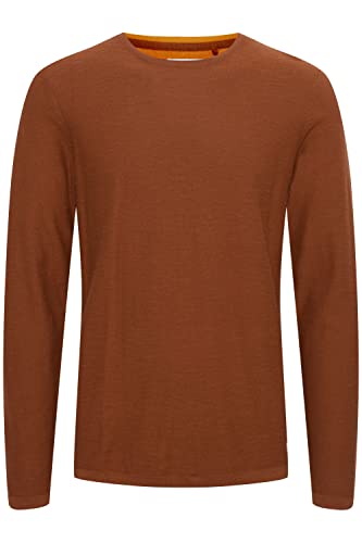 Blend 20715134 Herren Strickpullover Feinstrick Pullover mit Rundhalsausschnitt O-Neck Basic, Größe:3XL, Farbe:Sequoia (191333) von b BLEND