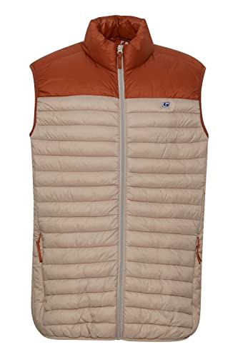 Blend 20715259 Outerwear Herren Weste Steppweste Outdoor Weste leicht gesteppte Winterweste mit Stehkragen und Color-Bock Optik Regular Fit, Größe:L, Farbe:Sequoia (191333) von b BLEND