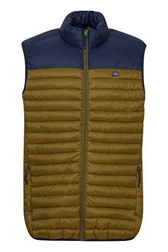 Blend 20715259 Outerwear Herren Weste Steppweste Outdoor Weste leicht gesteppte Winterweste mit Stehkragen und Color-Bock Optik Regular Fit, Größe:M, Farbe:Nutria (180825) von b BLEND