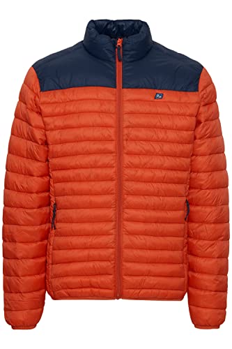 Blend 20715260 Outerwear Herren Steppjacke Übergangsjacke Jacke leicht gesteppte Winterjacke mit color-block und Stehkragen Regular Fit, Größe:L, Farbe:Paprika (171553) von b BLEND