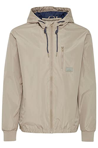 Blend 20715265 Outerwear Herren Windbreaker Übergangsjacke Regenjacke Kapuzenjacke mit elastischen Bündchen Regular Fit, Größe:3XL, Farbe:Crockery (161104) von b BLEND