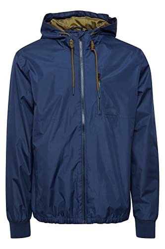 Blend 20715265 Outerwear Herren Windbreaker Übergangsjacke Regenjacke Kapuzenjacke mit elastischen Bündchen Regular Fit, Größe:3XL, Farbe:Dress Blues (194024) von b BLEND