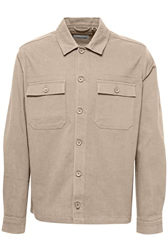 Blend 20715454 Overshirt Herren Übergangsjacke Jacke Überhemd Hemdjacke Kariert Wollige Optik Brusttaschen Hochwertige Baumwoll-Qualität, Größe:2XL, Farbe:Crockery (161104) von b BLEND