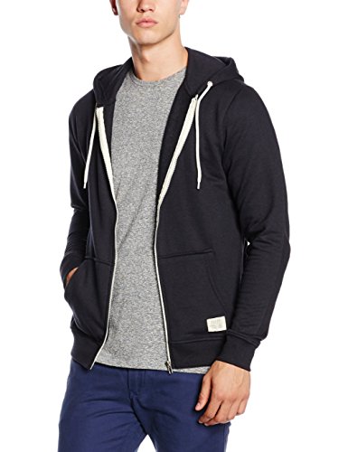 Blend 701628 Herren Sweatjacke Kapuzen-Jacke Zip-Hoodie aus hochwertiger Baumwollmischung Meliert, Größe:S, Farbe:Black (70155) von b BLEND