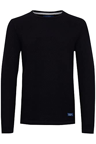 Blend Alfons Herren Strickpullover Grobstrick Pullover aus 100% Baumwolle, Größe:M, Farbe:Black (194007) von b BLEND