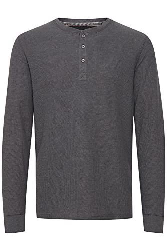 Blend Alfred Herren Longsleeve Langarmshirt Shirt, Größe:L, Farbe:Pewter Mix (200277) von b BLEND