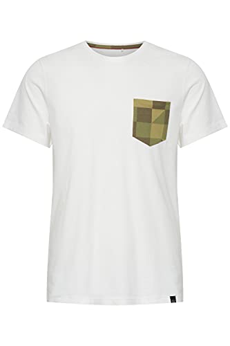 Blend Amilo Herren T-Shirt Kurzarm Shirt aus 100% Baumwolle, Größe:L, Farbe:Egret (110103) von b BLEND