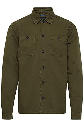 Blend Avino Herren Freizeithemd Hemd Box-Fit aus hochwertigem Baumwoll-Material, Größe:S, Farbe:Winter Moss (180523) von b BLEND