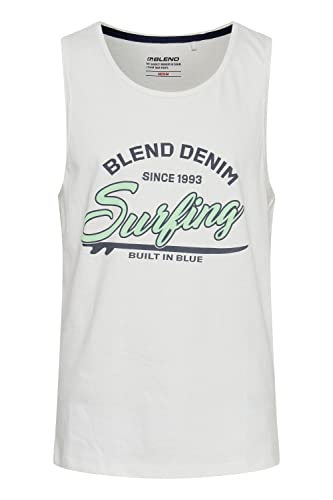 Blend BDLingo Herren T-Shirt Kurzarm Shirt mit Rundhalsausschnitt, Größe:XL, Farbe:Snow White (110602) von b BLEND