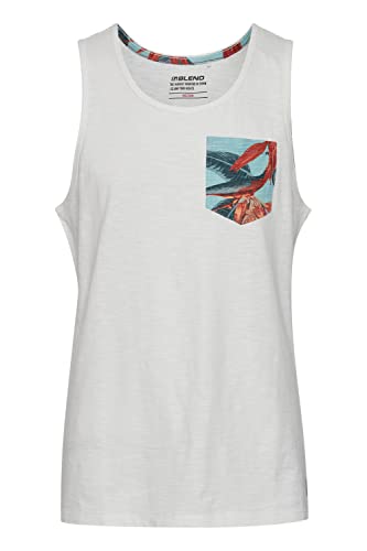 Blend BDTroppo Tank Top Herren Basic Muskelshirt mit Rundhalsausschnitt, Größe:3XL, Farbe:Snow White (110602) von b BLEND