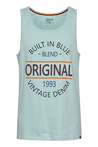 Blend BHAlvarez Tank Top Herren Basic Muskelshirt mit Rundhalsausschnitt, Größe:XL, Farbe:Canal Blue (144810) von b BLEND