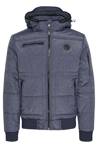 Blend BHBoris Herren Winterjacke Steppjacke Jacke gefüttert mit Abnehmbarer Kapuze Reißverschlusstaschen Regular fit, Größe:XL, Farbe:Navy (70230) von b BLEND