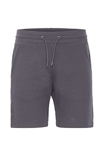 Blend BHChristopher Herren Sweatshorts Kurze Hose Jogginghose mit Kordeln Struktur Material Regular Fit, Größe:2XL, Farbe:Iron Gate (193910) von b BLEND
