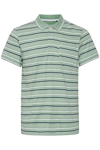 Blend BHDominik Herren Poloshirt Polohemd T-Shirt mit Grandad-Ausschnitt, Größe:XXL, Farbe:Frosty Green (155706) von b BLEND