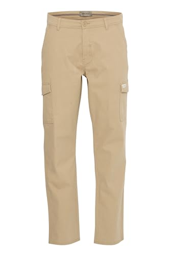 Blend BHEdnan Herren Cargohose Hose mit Cargotaschen Gürtelschlaufen Baumwollmischung Regular fit, Größe:W38/32, Farbe:Cornstalk (161315) von b BLEND