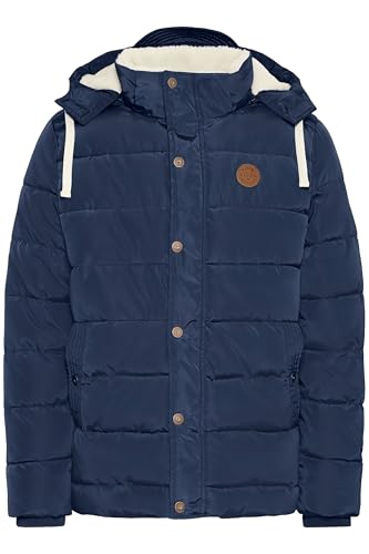 Blend BHFrederic Herren Winterjacke Steppjacke Jacke gefüttert mit Abnehmbarer Kapuze Kordelzug Knöpfen Eingrifftaschen Regular fit, Größe:3XL, Farbe:Navy (70230) von b BLEND