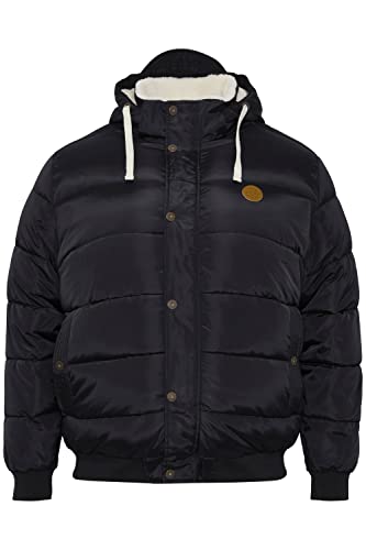 Blend BHFrederico BT Herren Winterjacke Herrenjacke Jacke Big&Tall Blouson mit Kapuze, Rippbündchen und Teddyfutter Regular Fit, Größe:3XL, Farbe:Black (194007) von b BLEND