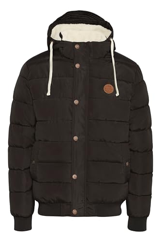 Blend BHFrederico Herren Winterjacke Steppjacke warme Jacke gefüttert mit Kapuze Kordelzug Eingrifftaschen Regular fit, Größe:M, Farbe:Black (70155) von b BLEND