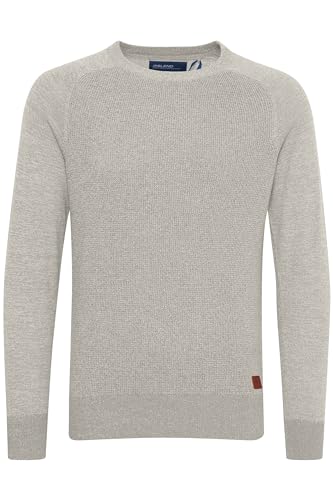 Blend BHGandolf Herren Strickpullover Feinstrick Pullover mit Rundhalsausschnitt 100% Baumwolle Regular fit, Größe:M, Farbe:Stone Mix (70813) von b BLEND