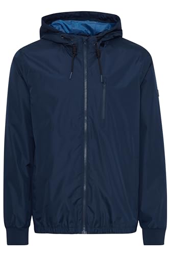 Blend BHJacket Herren Windbreaker Jacke Übergangsjacke glattes Futter Kapuze 100% Polyester regular fit, Größe:L, Farbe:Dress Blues (194024) von b BLEND