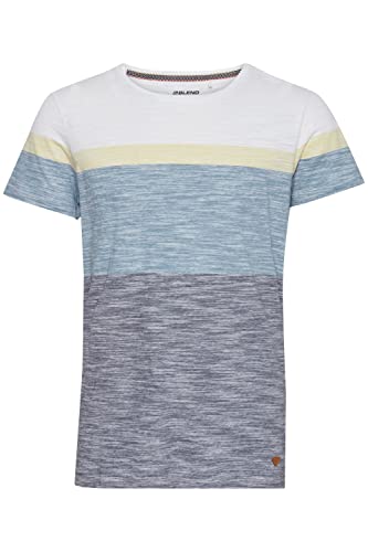 Blend BHJakob Herren T-Shirt Kurzarm Shirt mit Colorblockmuster und Rundhalsausschnitt aus 100% Baumwolle, Größe:M, Farbe:Bright White (110601) von b BLEND