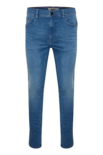 Blend BHJet Herren Jeanshose Hose mit Eingrifftaschen Gürtelschlaufen Stretch Baumwollmischung Slim fit, Größe:W31/30, Farbe:Denim Middle Blue (76201) von b BLEND