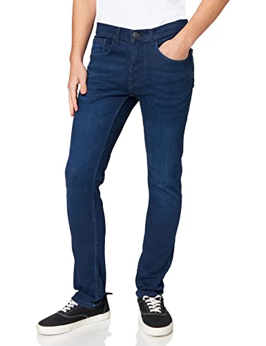Blend BHJet Herren Jeanshose Hose mit Eingrifftaschen Gürtelschlaufen Stretch Baumwollmischung Slim fit, Größe:W34/34, Farbe:Denim Dark Blue (76207) von b BLEND
