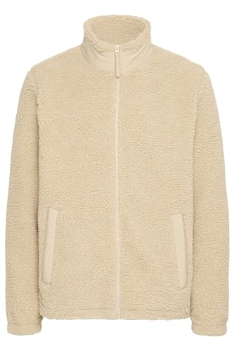 Blend BHLaursus Herren Teddy-Jacke Übergangsjacke Jacke mit Stehkragen Eingrifftaschen Gummizug Regular fit, Größe:L, Farbe:Oatmeal (130401) von b BLEND
