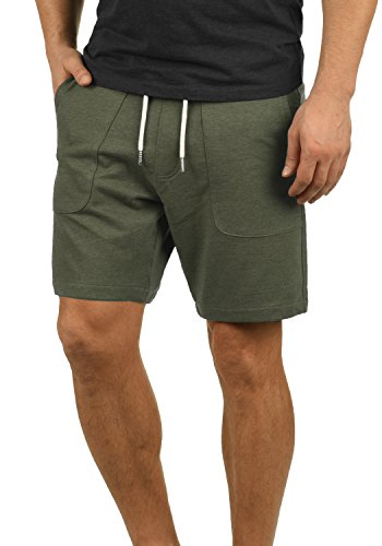 Blend BHMulker Herren Sweatshorts Kurze Hose Jogginghose mit Kordelzug Eingrifftaschen Baumwollmischung Regular fit, Größe:M, Farbe:Ivy Green (77026) von b BLEND