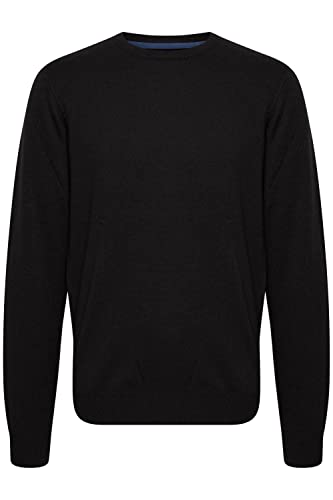 Blend BHNOLEN Herren Strickpullover Feinstrick Pullover mit Rundhalsausschnitt O-Neck, Größe:2XL, Farbe:Black (194007) von b BLEND