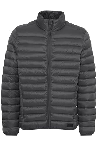 Blend BHNils Herren Steppjacke Übergangsjacke Jacke gefüttert mit Stehkragen Reißverschlusstaschen Regular fit, Größe:S, Farbe:Ebony Grey (75111) von b BLEND