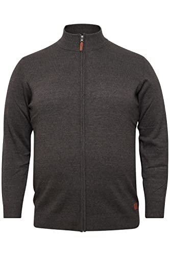 Blend BHNorman BT Herren Strickjacke Cardigan Feinstrick mit Reißverschluss große Größen bis 6XL, Größe:3XL, Farbe:Charcoal Mix (200278) von b BLEND