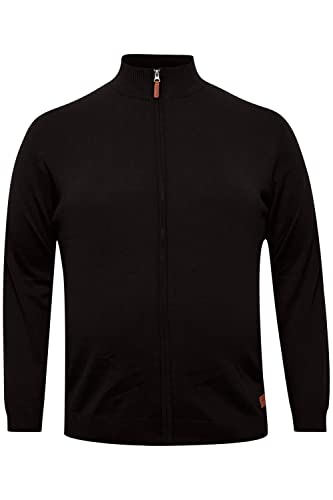 Blend BHNorman BT Herren Strickjacke Cardigan Feinstrick mit Reißverschluss große Größen bis 6XL, Größe:4XL, Farbe:Black (194007) von b BLEND