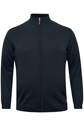 Blend BHNorman BT Herren Strickjacke Cardigan Feinstrick mit Reißverschluss große Größen bis 6XL, Größe:4XL, Farbe:Dress Blues (194024) von b BLEND