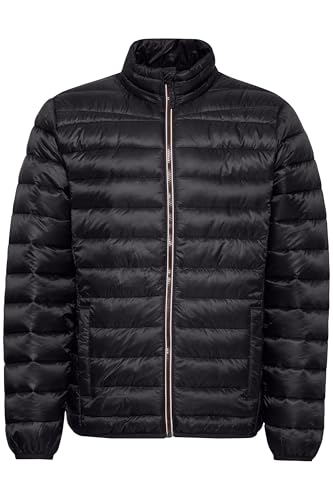 Blend BHOuterwear Herren Steppjacke Übergangsjacke Jacke mit Stehkragen Reißverschluss Label-Details Regular fit, Größe:M, Farbe:Black (194007) von b BLEND