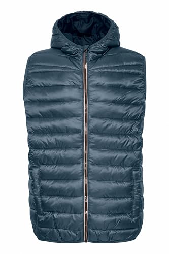 Blend BHOuterwear Herren Weste Steppweste Outdoor Weste mit Kapuze Reißverschluss Eingrifftaschen Regular fit, Größe:XL, Farbe:Orion Blue (194229) von b BLEND