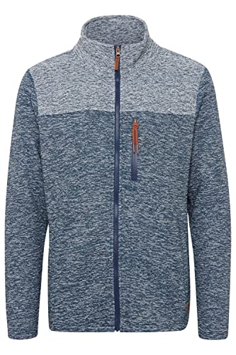 Blend BHPinti Herren Sweatjacke Fleece Jacke Bonded mit Stehkragen und Reißverschluss Meliert, Größe:M, Farbe:Dress Blues (194024) von b BLEND