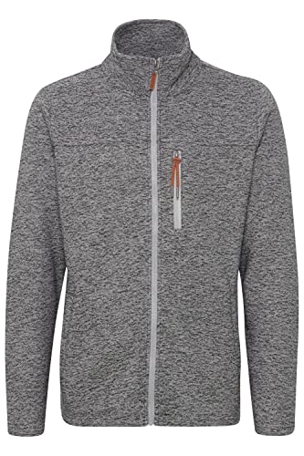 Blend BHPinti Herren Sweatjacke Fleece Jacke Bonded mit Stehkragen und Reißverschluss Meliert, Größe:M, Farbe:Pewter Mix (200277) von b BLEND